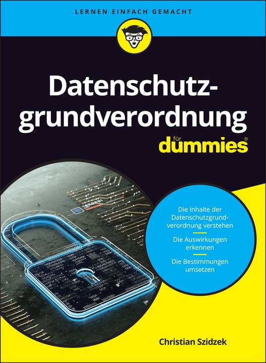 Produktbild Datenschutzgrundverordnung für Dummies (Deutsch, Christian Szidzek, 2021)