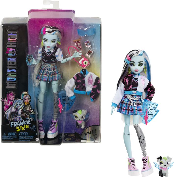 Image du produit Monster High Frankie Stein avec animal de compagnie et accessoires