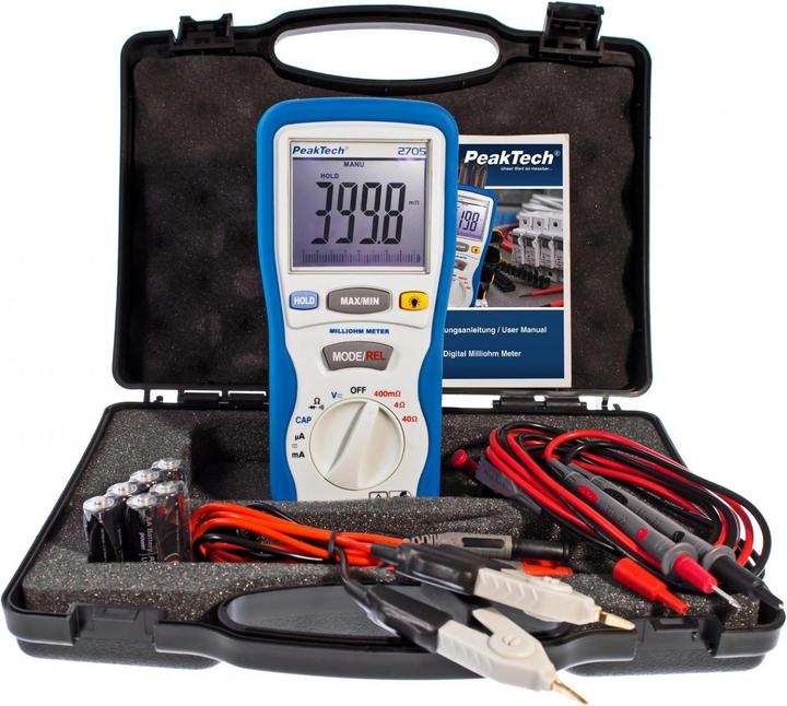 Actual product image Peaktech P 2705 Milliohmmeter (CAT III 1000V)