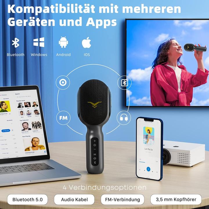 Actual product image StageSound Karaoke-Mikrofon mit Bluetooth und Aufnahmefunktion