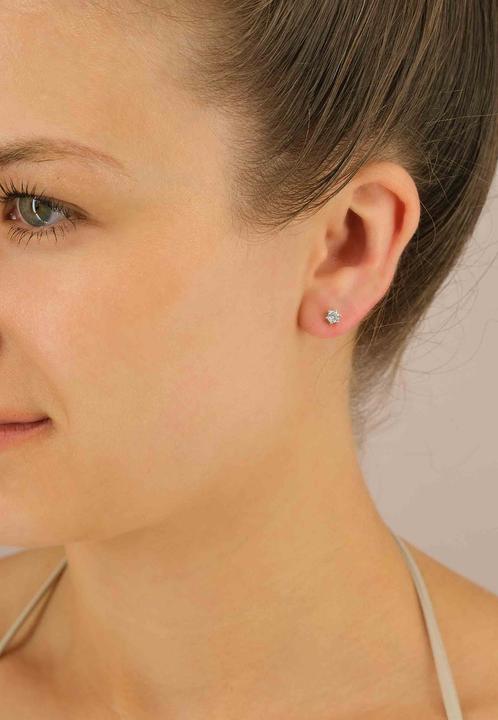 Image du produit Muau Boucles d'oreilles monture 6 poignées (Or blanc 750)