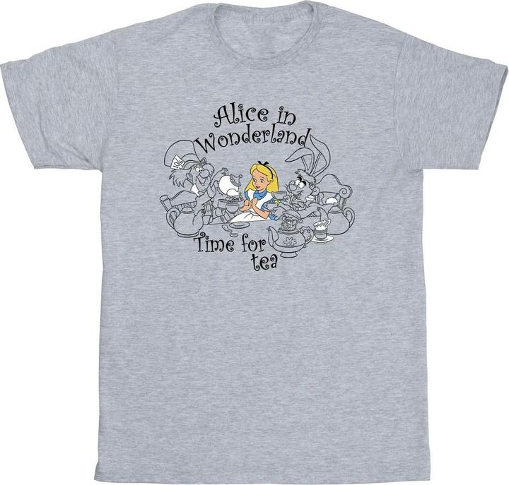 Disney Mädchen Alice im Wunderland Zeit Tee TShirt aus Baumwolle