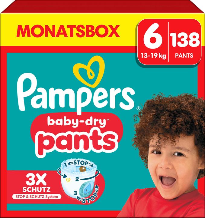 Pampers Baby-Dry Pants (Gr. 6, Monatsbox, 138 Stück)
