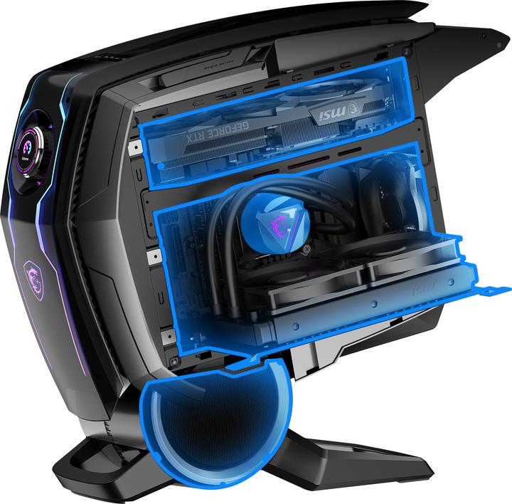 Actual product image MSI MEG Aegis Ti5 (Intel Core i7-13700KF, 64 GB, 1000 GB, GeForce RTX 4070 Ti)