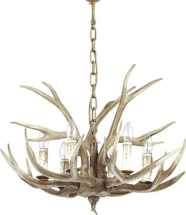 Ideal lux CHALET pendant light E14 6-way ⌀670mm dimmable Beige 115498 (E14)