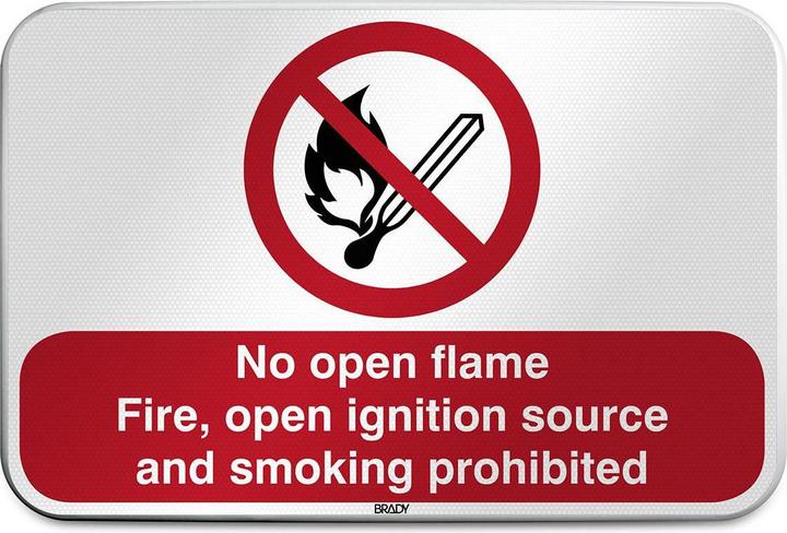 Actual product image Brady ISO Safety Sign - No open