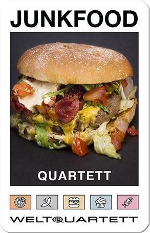 Actual product image Weltquartett 1018 - JUNKFOOD-QUARTETT- calorie bombs on 32 playing cards (DE edition) (German)