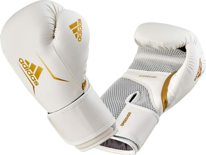 Image du produit adidas Gants de boxe Speed 100, ADISBG100 blanc/or (16 OZ)