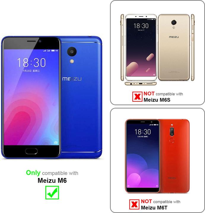 Actual product image Cadorabo Display protection glass (1 Piece, Meizu M6)