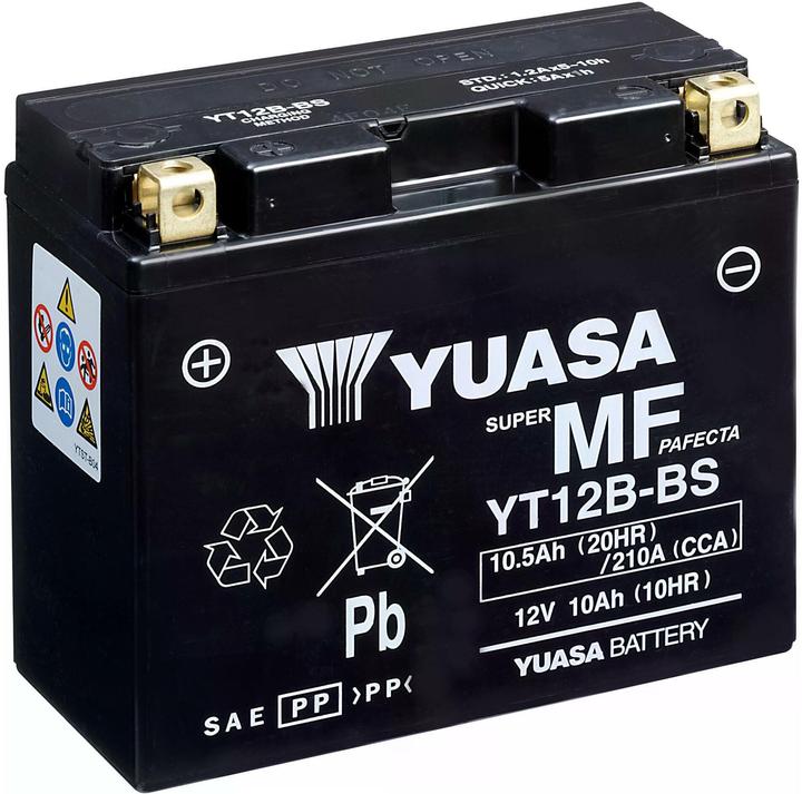 Yuasa YT12B-BS (12 V, 10.50 Ah, 210 A)