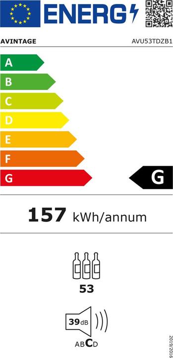Energie-Label Avintage Weinkühlschrank AVU51D82