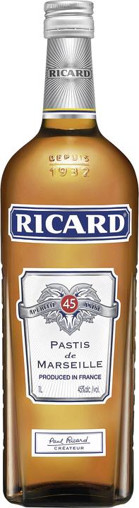 Immagine prodotto Ricard Pastis de Marseille Aperitivo Anisé (45 %, Francia, Pastis)