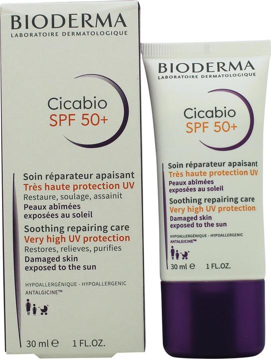 Actual product image Bioderma Cicabio (Suntan cream, SPF 50+, 30 ml, 48 g)