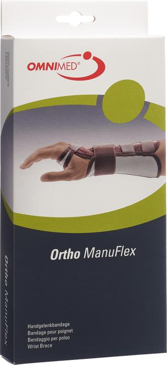 Produktbild Omnimed Ortho Manu Flex Handgelenk-Bandage rechts grau/bordeaux (L)