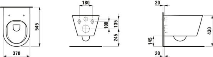 Produktbild Laufen splrandloses Tiefspl-WC Kartell wandhngend wei H8203370000001
