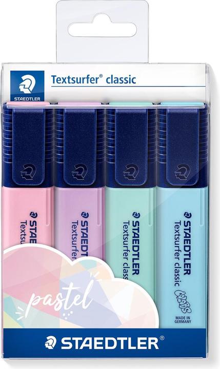 Actual product image Staedtler Highlighter Textsurfer pas. 4pcs case (light carmine, Lavender, Mint, Sky blue, 5 mm, 4 x)