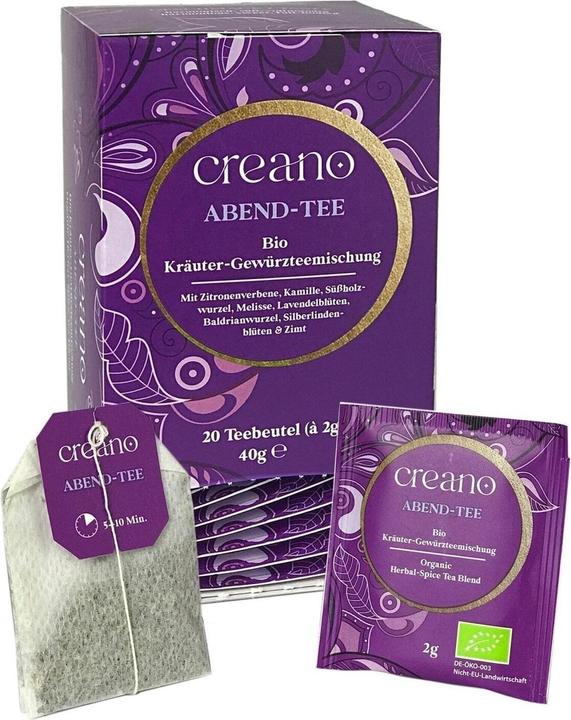 Immagine prodotto Creano Tè biologico in bustina Tè della sera Confezione da 20 bustine n.14 (83 g)