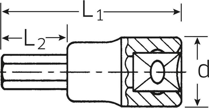 Actual product image Stahlwille Internal hexagon socket bit insert (17 mm)