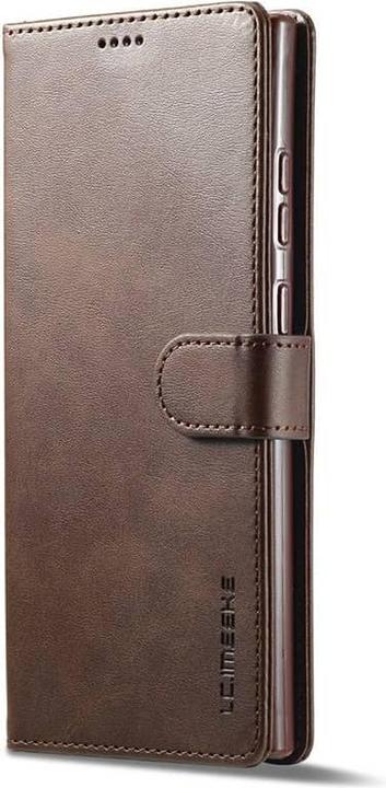 Actual product image LC.Imeeke Samsung S21 Ultra - Wallet case with 3 card slots & magnetic fastener, brown (Samsung Galaxy S21 Ultra)
