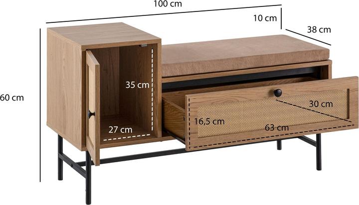 Actual product image FineBuy Shoe bench (100 cm)