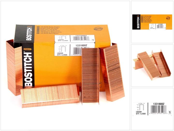 Immagine prodotto Bostitch Punti per cartone 18 mm Liquor - 2000 pezzi per graffettatrice DSA-3522-E / DS-3519-E / DSA (2000 x)