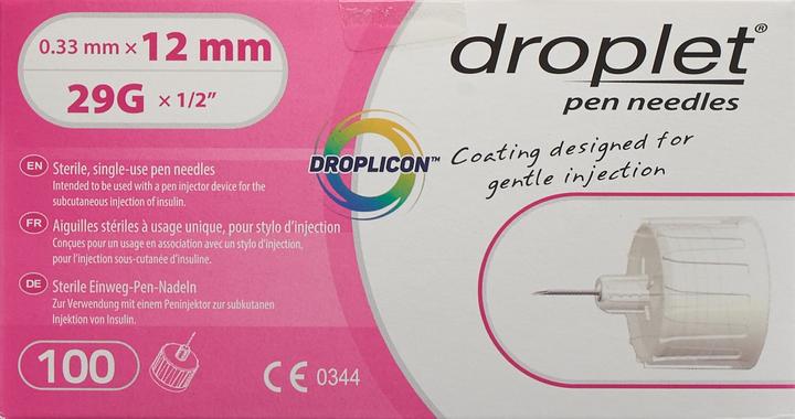 Image du produit Droplet Aiguilles de stylo 12mm 100 pcs (Aiguilles de stylo + aiguilles jetables)