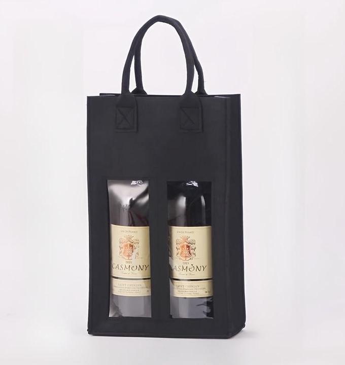 Produktbild Only-Bags.Store 1 Stück Stoff Wein Tragetasche, stossfest, stossfest, Geschenk-Tasche (Weinverschluss)