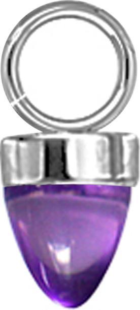 Immagine prodotto Star Piercing Anhänger silber ein Kegel Glas violett (Vetro, senza ottone, Acciaio chirurgico 316L)