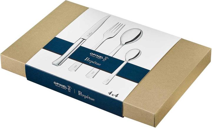 Actual product image Opinel Perpetue Box 4+4+4+4, cutlery set, stainless steel, polished, 4 knives, 4 forks, 4 spoons