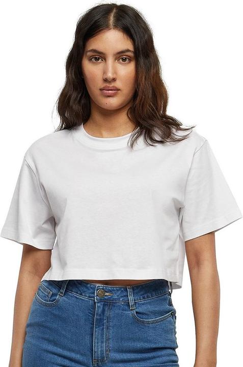 Actual product image Build Your Brand Womens/Ladies Oversized Short-Sleeved Crop Top (XXL)