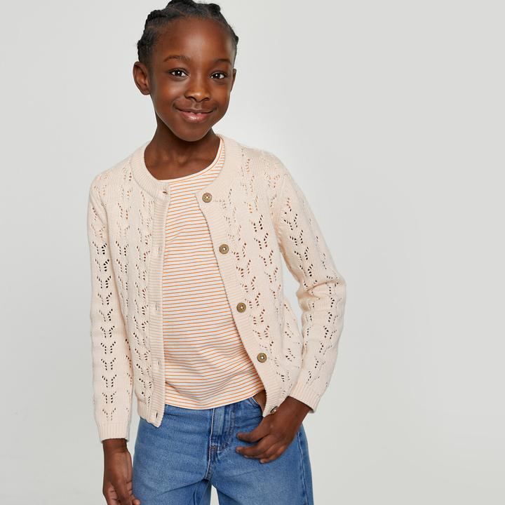 Actual product image La Redoute Collections Strickjacke mit Knopfverschluss und Ajourmuster (86)