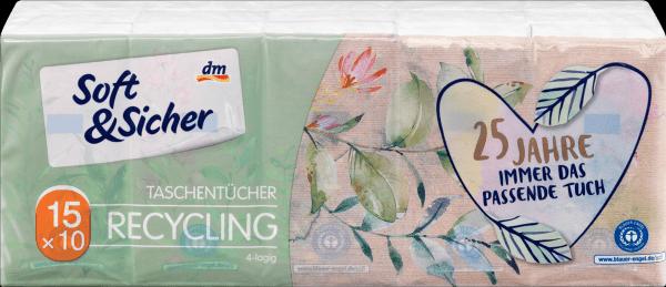 Produktbild dm Soft&Sicher Taschentücher Recycling (10 Stück)
