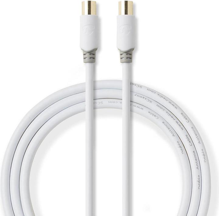 Immagine prodotto Nedis Cavo coassiale IEC (coassiale) maschio IEC (coassiale) femmina placcato oro 75 Ohm doppia (75 dB, Cavi antenna)