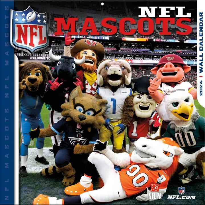 Produktbild NFL - NFL Maskottchen - 30,5 x 30,5 cm Wandkalender 2024 (Englisch, Deutsch, Französisch, Italienisch, Spanisch)