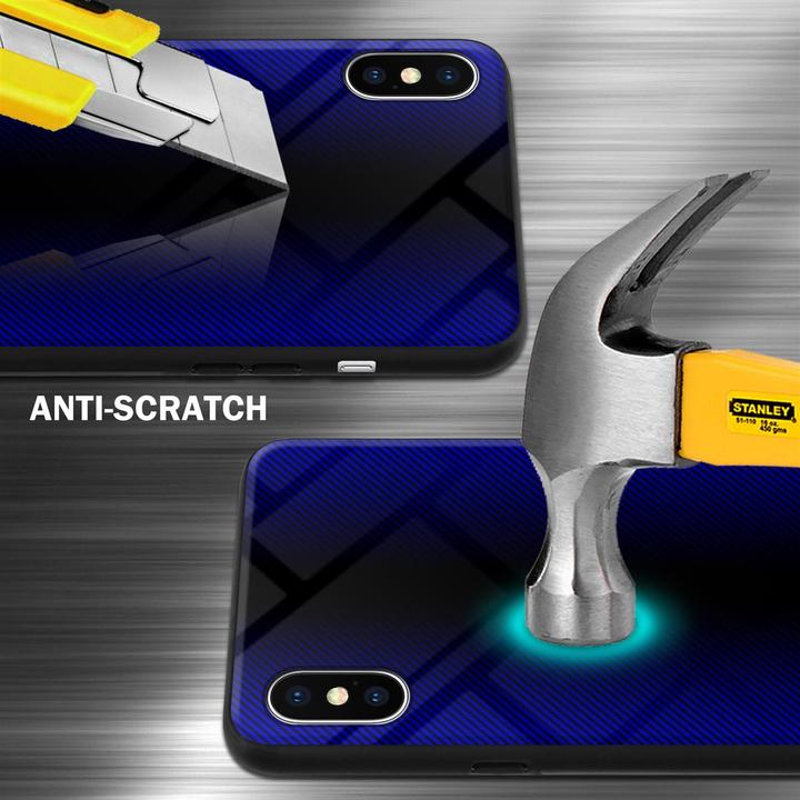 Produktbild Cadorabo TPU Gestreiftes Glas Cover (Apple iPhone XS Max)