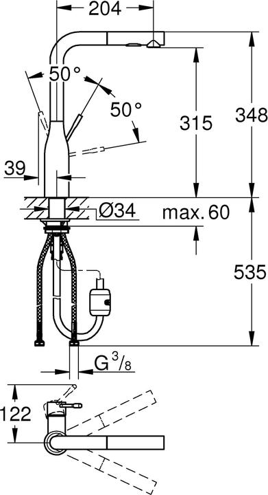 Actual product image Grohe Essence single-lever sink mixer