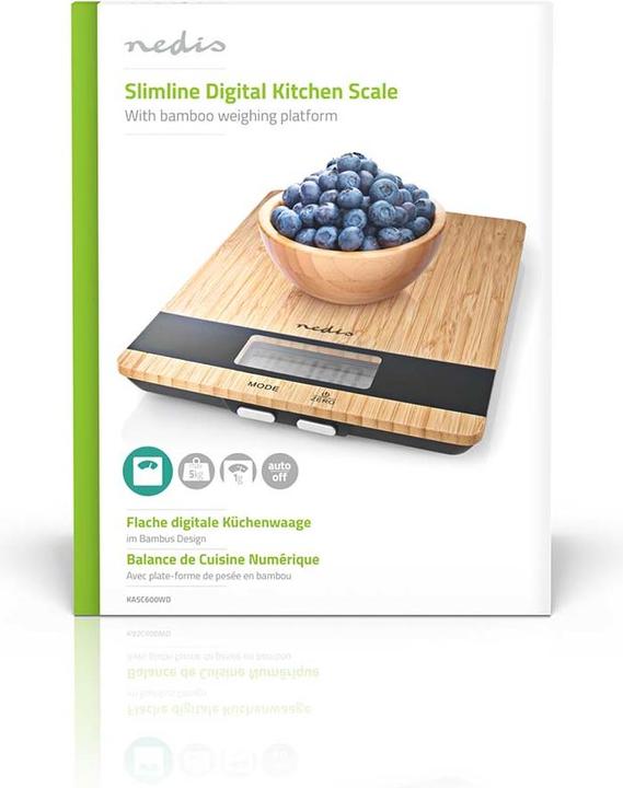 Produktbild Nedis Küchenwaagen Digital Holz/Kunststoff Holz Holz