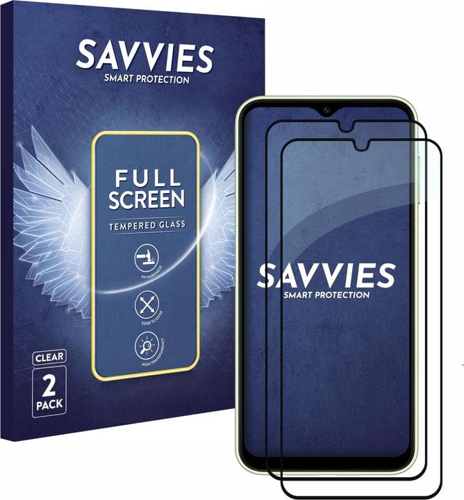 Actual product image Savvies Full-screen armoured glass screen protector (2 Piece, Samsung Galaxy A14 5G)