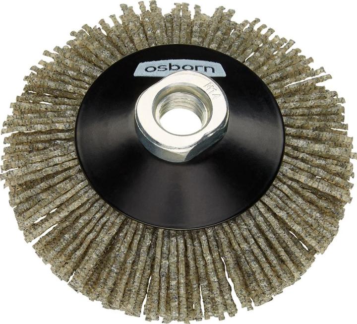 Actual product image Magni Osborn tapered brush abrasive nylon 100mm H,20mm