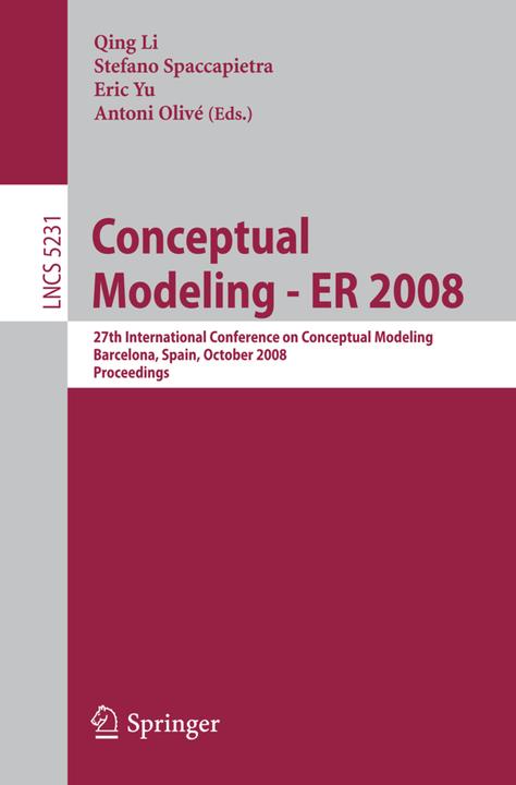 Actual product image Conceptual Modeling - ER 2008 (German, Stefano Spaccapietra, Qing Li, Eric Yu, Antoni Olivé, 2008)
