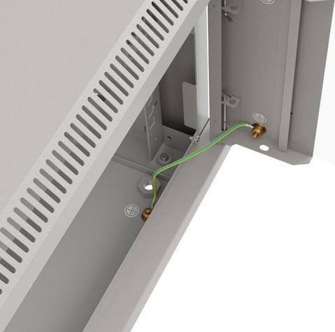 Actual product image Lanberg Rack-Schrank 19 6HE 540x350 grau mit Glastür (Flat Pack) (10.86 RU, 19 inch rack)
