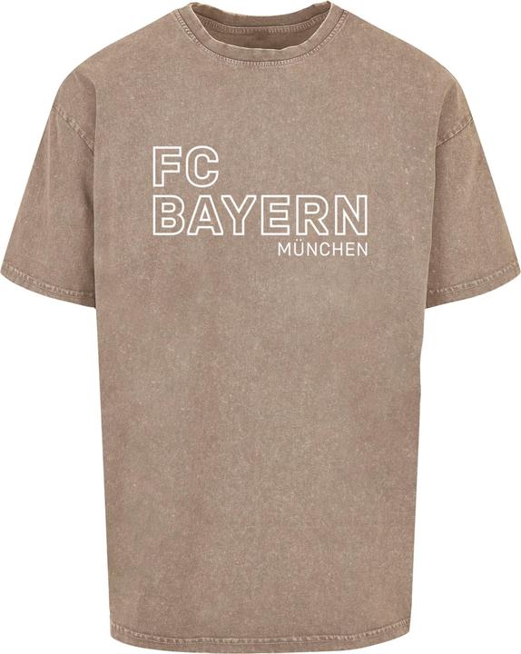 Image du produit FC Bayern München Logo Vertical Acid Washed Heavy Oversize Tee - 115267 (M)