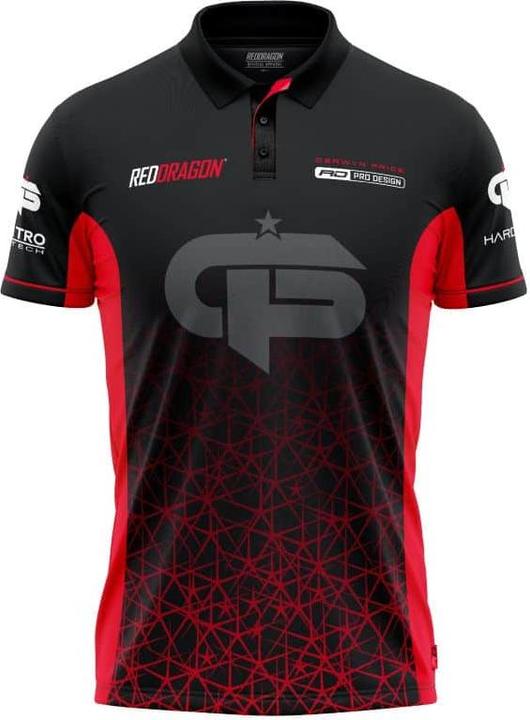 Actual product image Red Dragon Gerwyn Price Darts Shirt Red (M)
