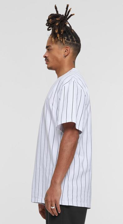 Actual product image Karl Kani KKMQ32041WHT Small Signature Pinstripe Tee white - 16039 (S)