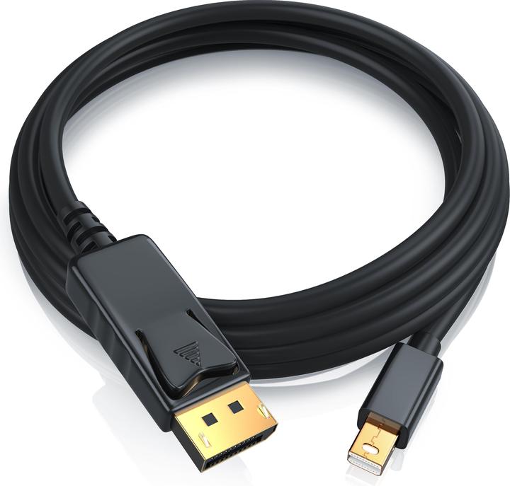 Actual product image CSL Mini DisplayPort to DisplayPort Cable - Audio Video Cable - FullHD - compatible Apple Lenovo Surface (1 m, DisplayPort)