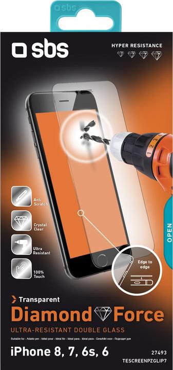 Image du produit SBS Protecteur d'écran Ultra Glass pour iPhone 8/7/6s/6 (1 pièce(s), Apple iPhone 8)