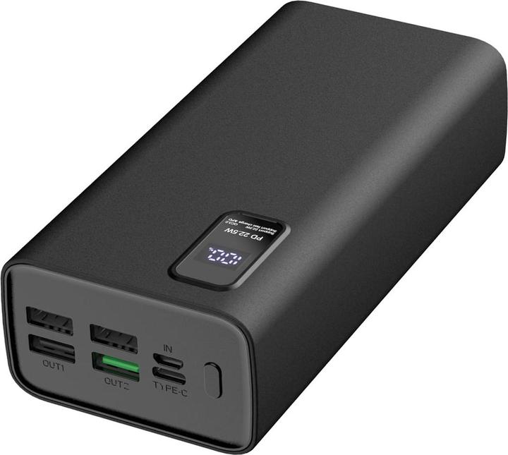 Image du produit Platinet Alimentation électrique 30000mAh PD QC LED, noir (30000 mAh, 22.50 W, 111 Wh)
