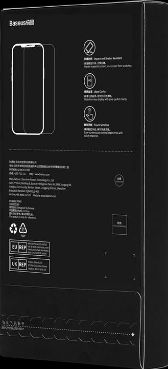 Image du produit Baseus 0.3mm Full-Coverage Privacy Protection Crystal Tempered Glass Screen Protector with Dust Filter for (1 pièce(s), Apple iPhone XS Max)