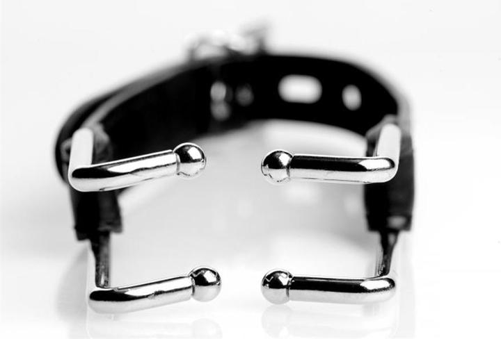 Image du produit XR Brands Metalen Mondspreider Met Kunstleren Band