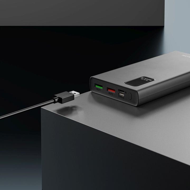 Actual product image Extralink EX.19485 power bank Lithium Polymer (LiPo) Black (10000 mAh, 22.50 W, 37 Wh)